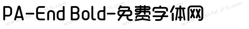 PA-End Bold字体转换